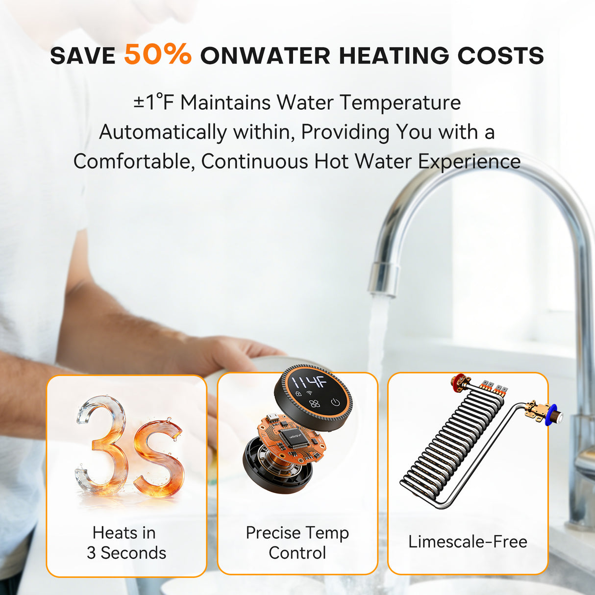 WM09 Smart Point-of-Use Tankless Electric Water Heater